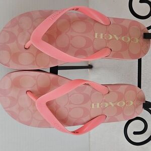 Coach | Women's Pink Flip Flops Sz 9